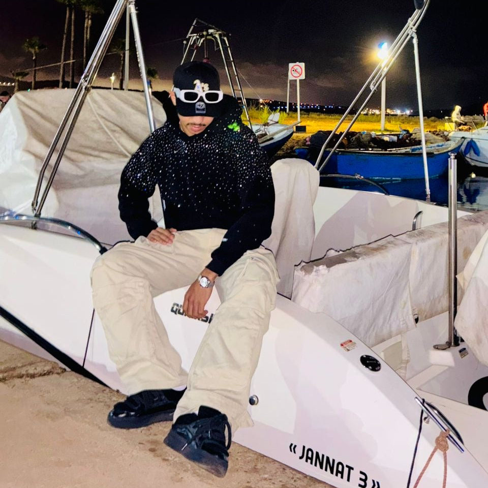 Fitnna Rhinestone Galaxy Hoodie